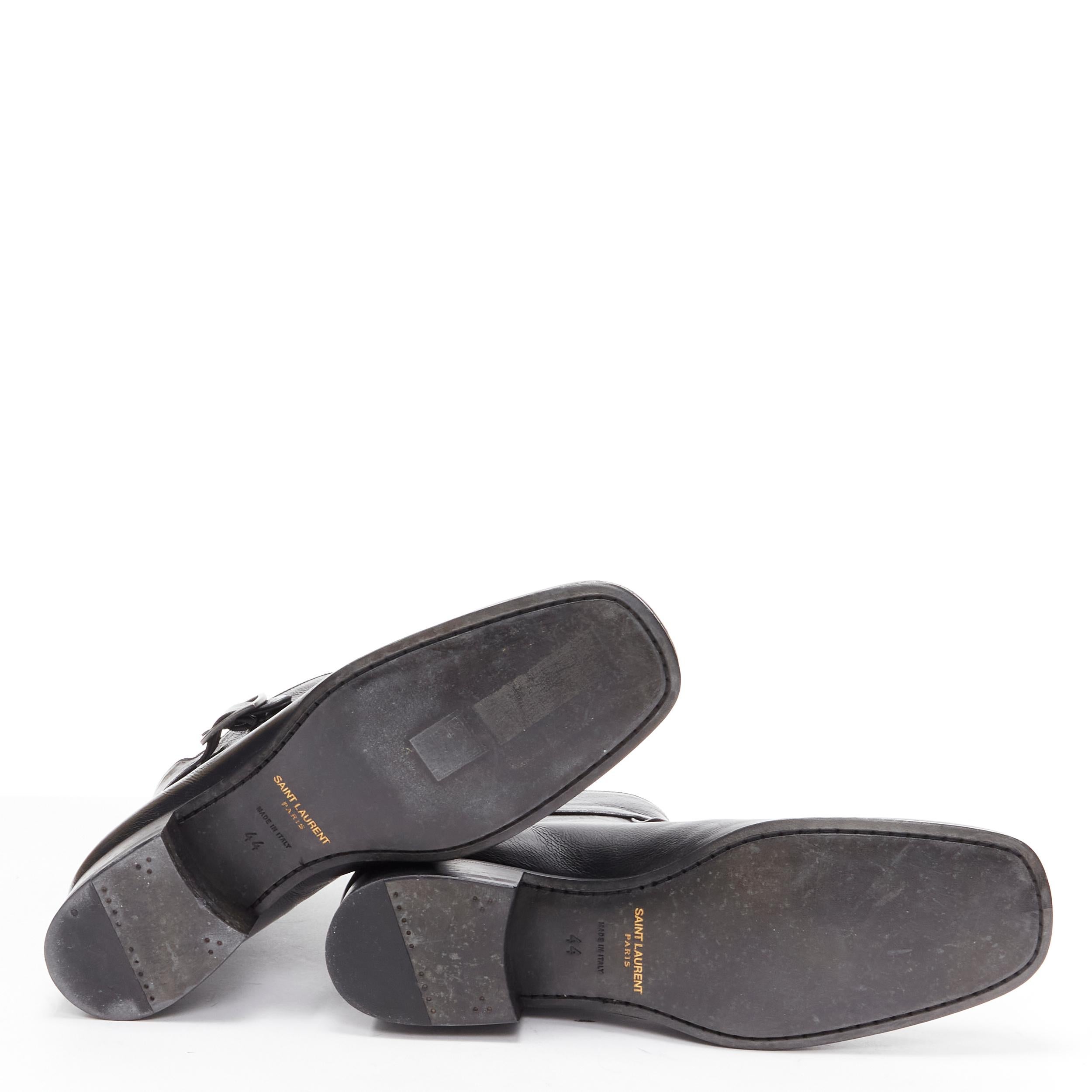 SAINT LAURENT Miles 30 Age Bootie Baby Eighty noir botte à bout carré EU44 en vente 2