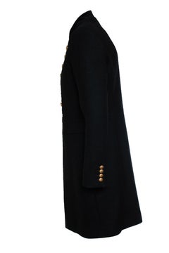 Saint Laurent, Military officer wool coat in black 2016