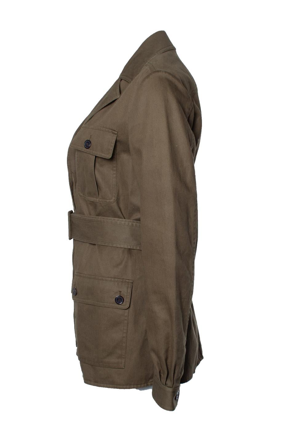 Black Saint Laurent, Military trench coat For Sale