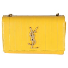 Saint Laurent Mimosa Yellow Eel Skin Small Kate Chain Bag
