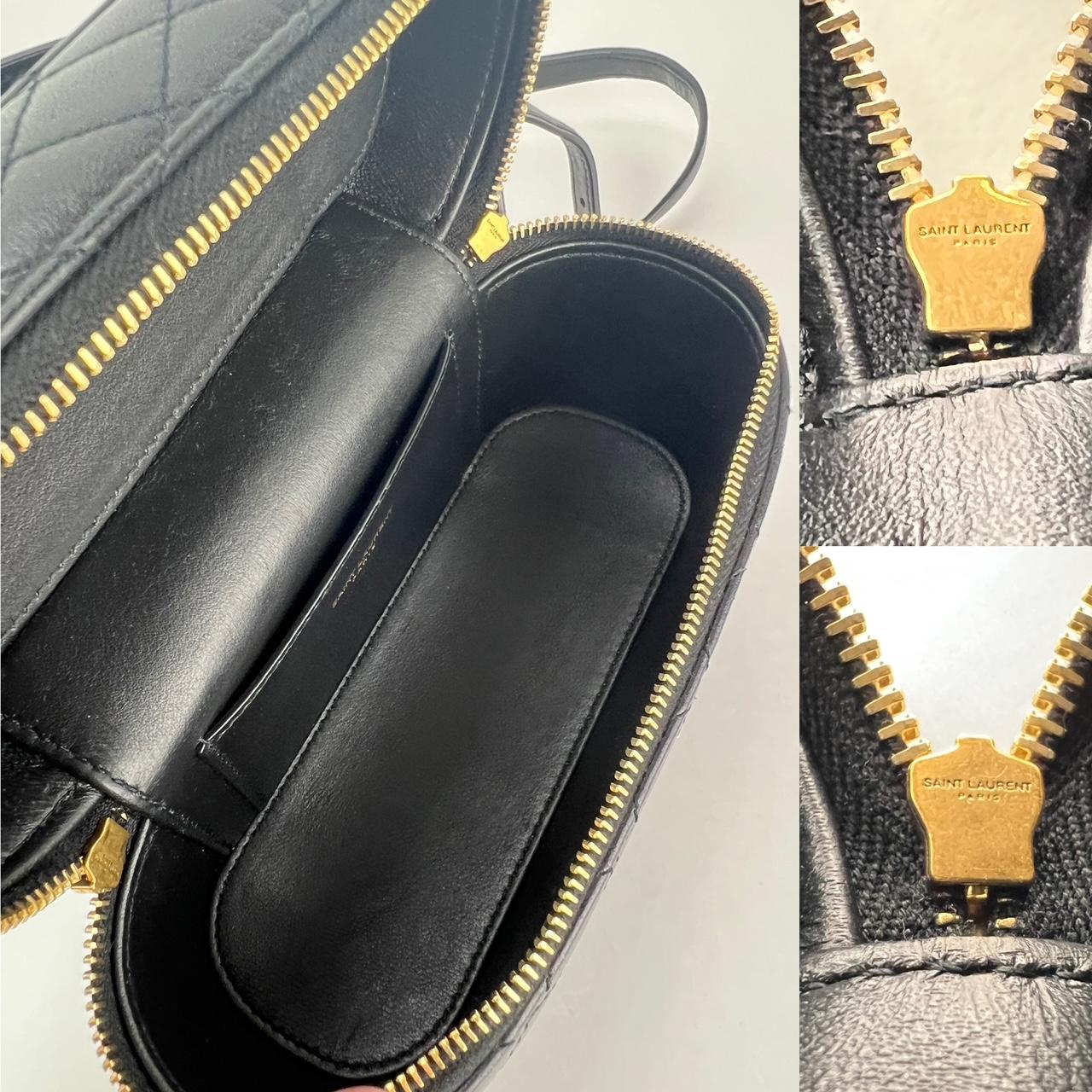 Saint Laurent Mini Gaby Quilted Lambskin Vanity Case Shoulder Bag In Excellent Condition In Freehold, NJ