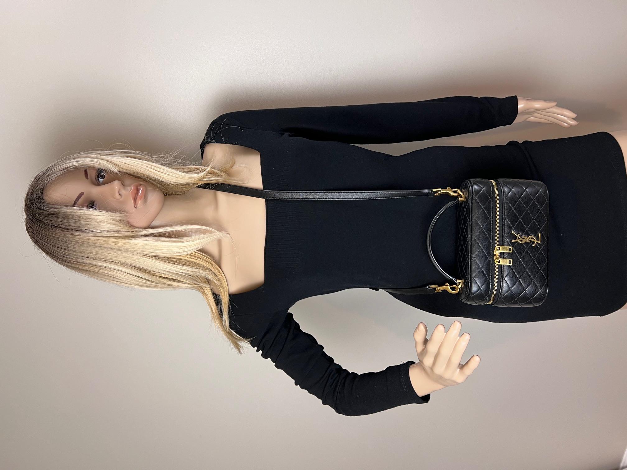 Saint Laurent Mini Gaby Quilted Lambskin Vanity Case Shoulder Bag 2