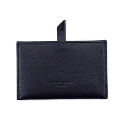 Saint Laurent Mirror Black Leather "For You" Card Holder