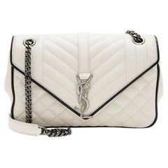 Saint Laurent Mixed Matelasse Calfskin Monogram Soft Medium Shoulder Bag