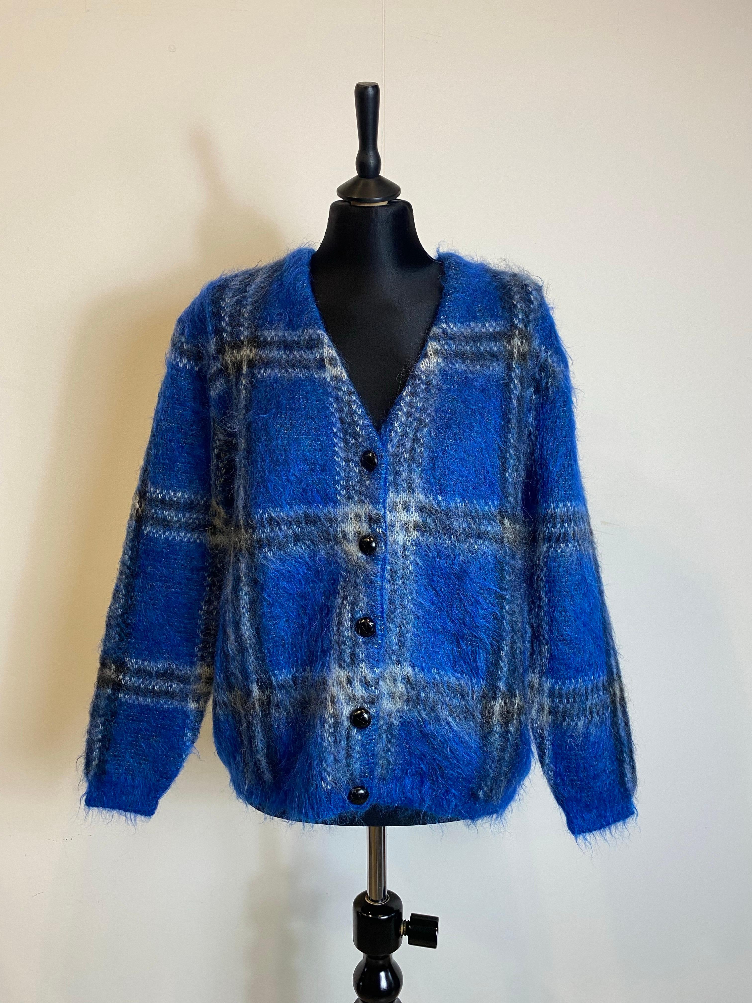 Saint Laurent Pullover aus blauem Mohair im Angebot 6