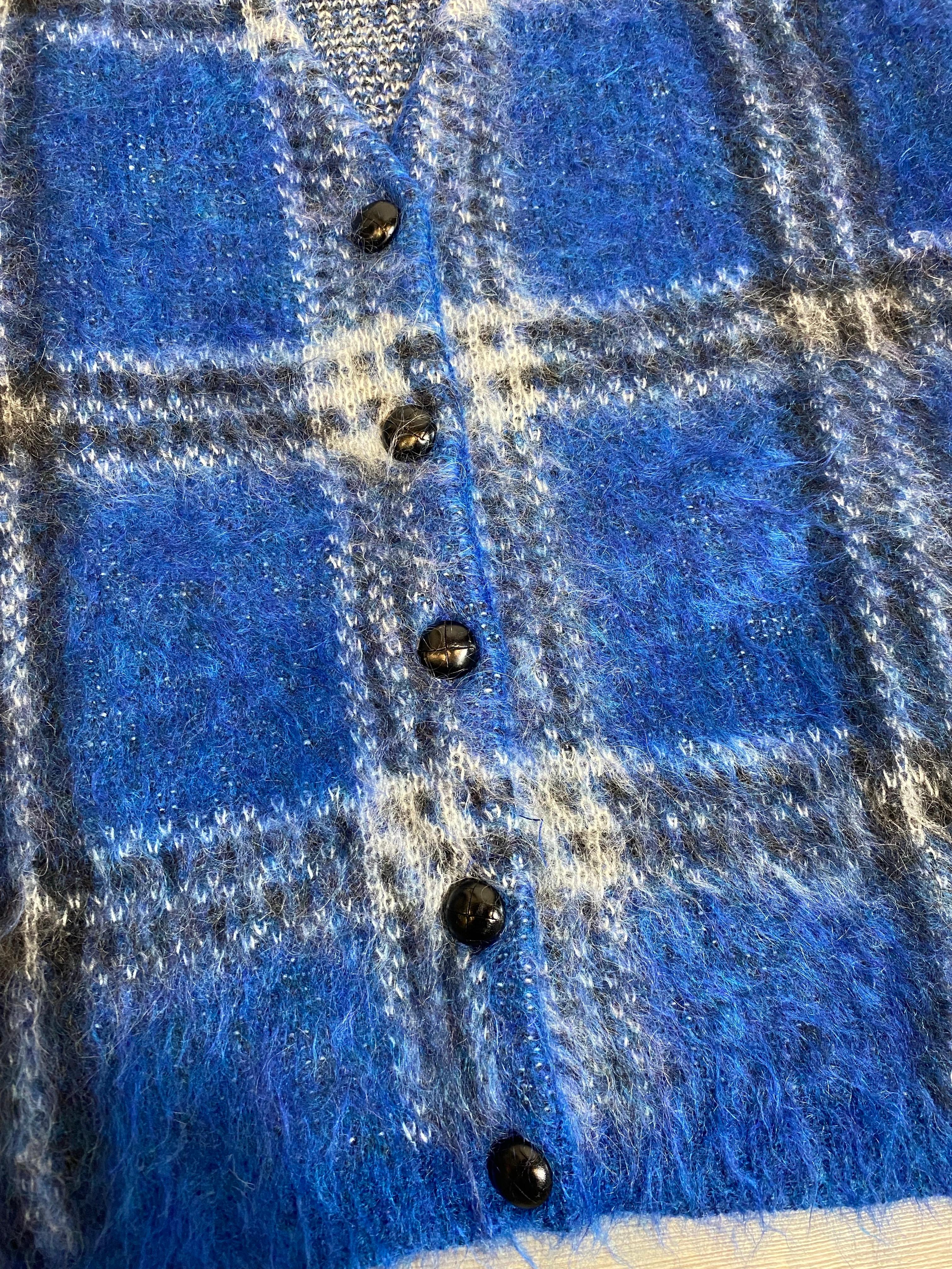 Saint Laurent Pullover aus blauem Mohair im Angebot 3