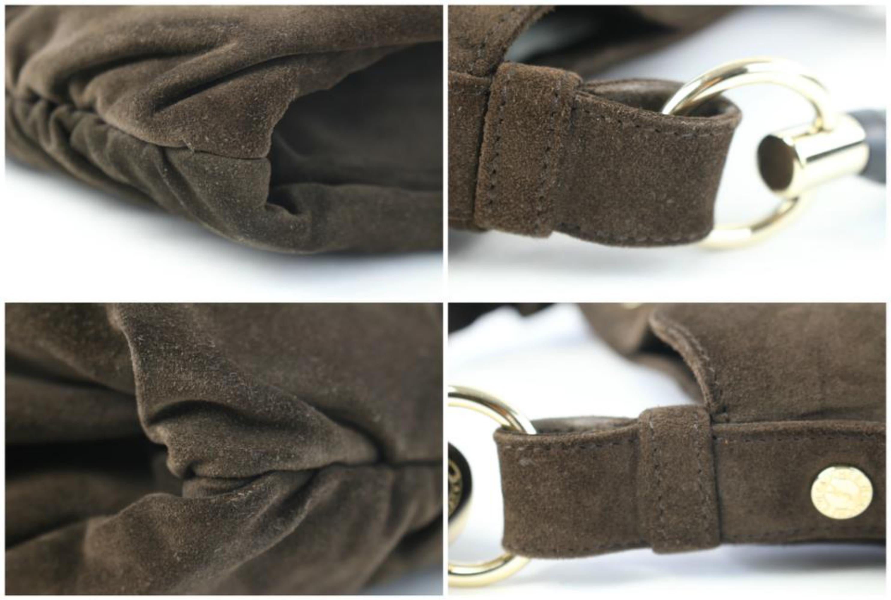 Saint Laurent Mombasa Hobo 02mz0710 Brown Suede Leather Shoulder Bag For Sale 6