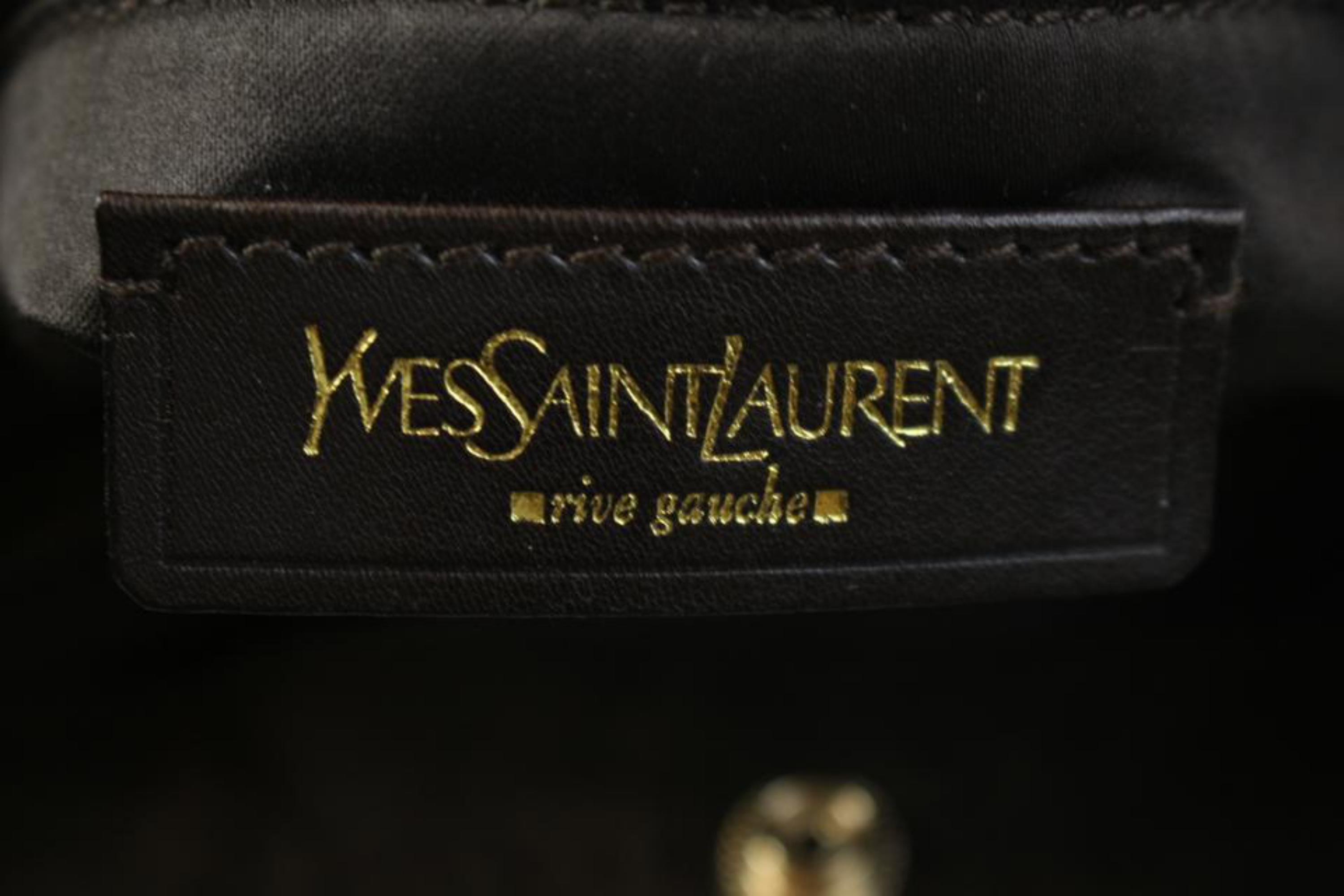 Saint Laurent Mombasa Hobo 02mz0710 Brown Suede Leather Shoulder Bag In Excellent Condition For Sale In Forest Hills, NY