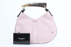 Saint Laurent Mombasa Limited Edition 21mt914 Light Pink Canvas Shoulder Bag