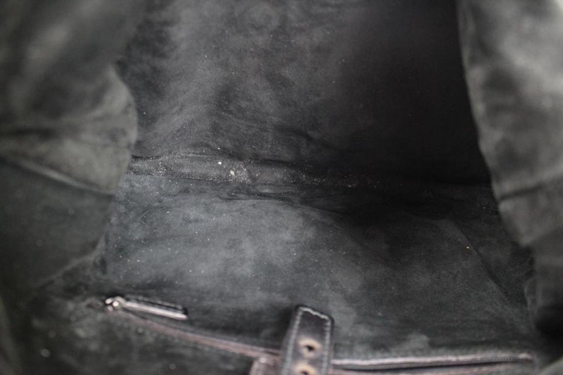 Saint Laurent Mombasa ( Rare ) Xl Hobo 12mt915 Black Leather Shoulder Bag For Sale 1