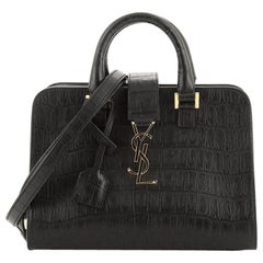 Saint Laurent Monogramm Cabas Krokodil geprägtem Leder Baby