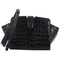 Saint Laurent Monogram Cabas Lederspielzeug mit Krokoprägung