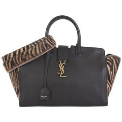 Saint Laurent Monogram Cabas Downtown Leather with Calf Hair Baby