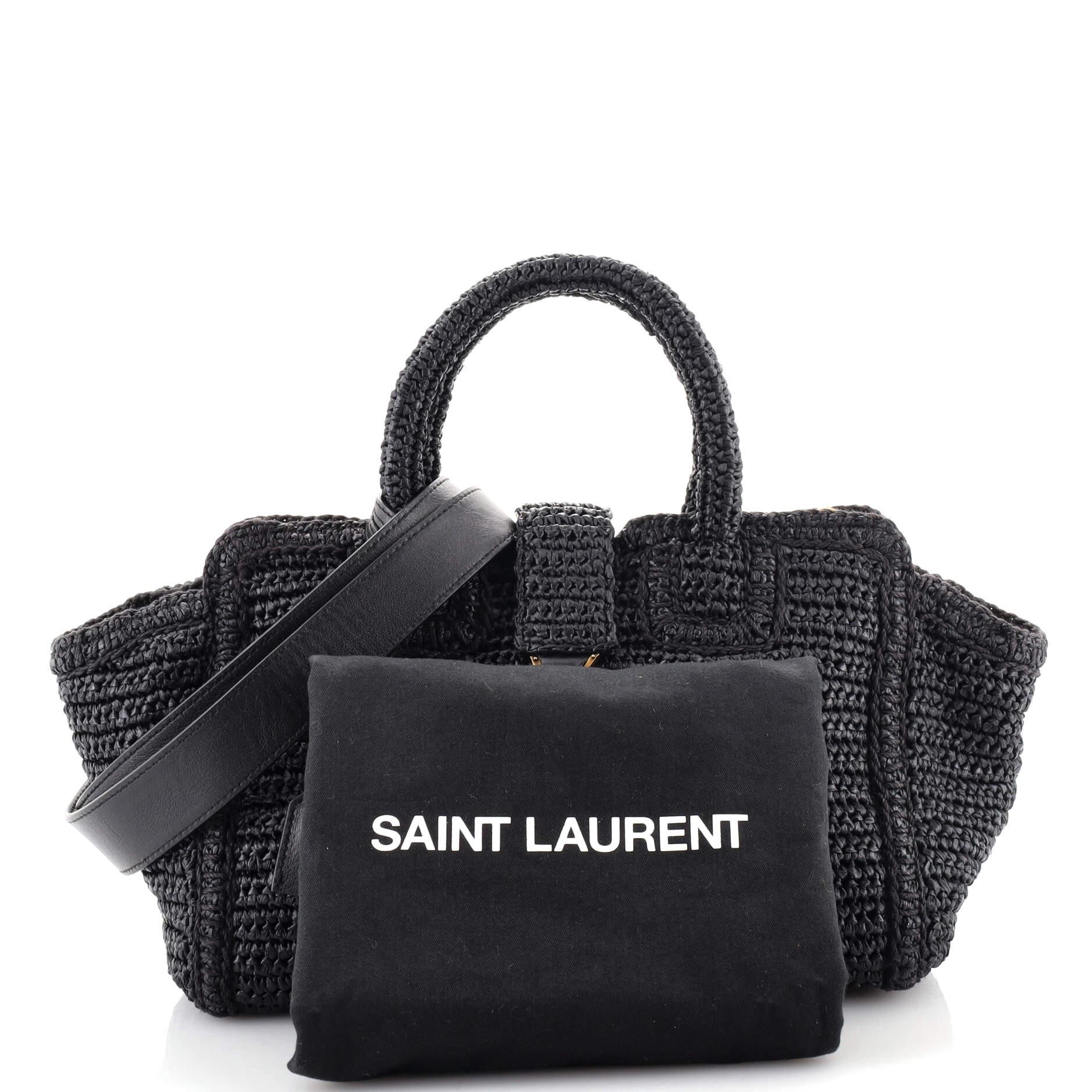 Saint Laurent Cabas Downtown Monogramme en raphia avec bebe sur 1stDibs sac raphia yves saint laurent cabas yves saint laurent raphia sac en raphia yves saint laurent