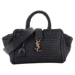 Saint Laurent Monogram Cabas Downtown Raffia with Leather Baby