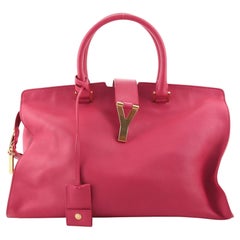 Saint Laurent Monogrammiertes Cabas Leder Medium