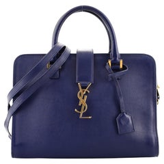 Saint Laurent Monogrammiertes Cabas Leder Klein