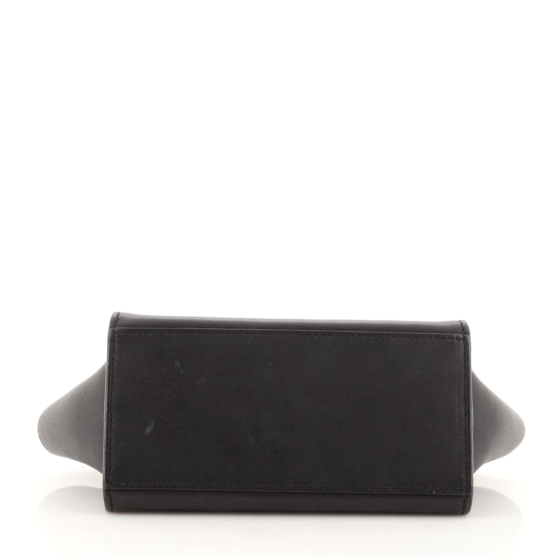 Black Saint Laurent Monogram Cabas Leather Toy
