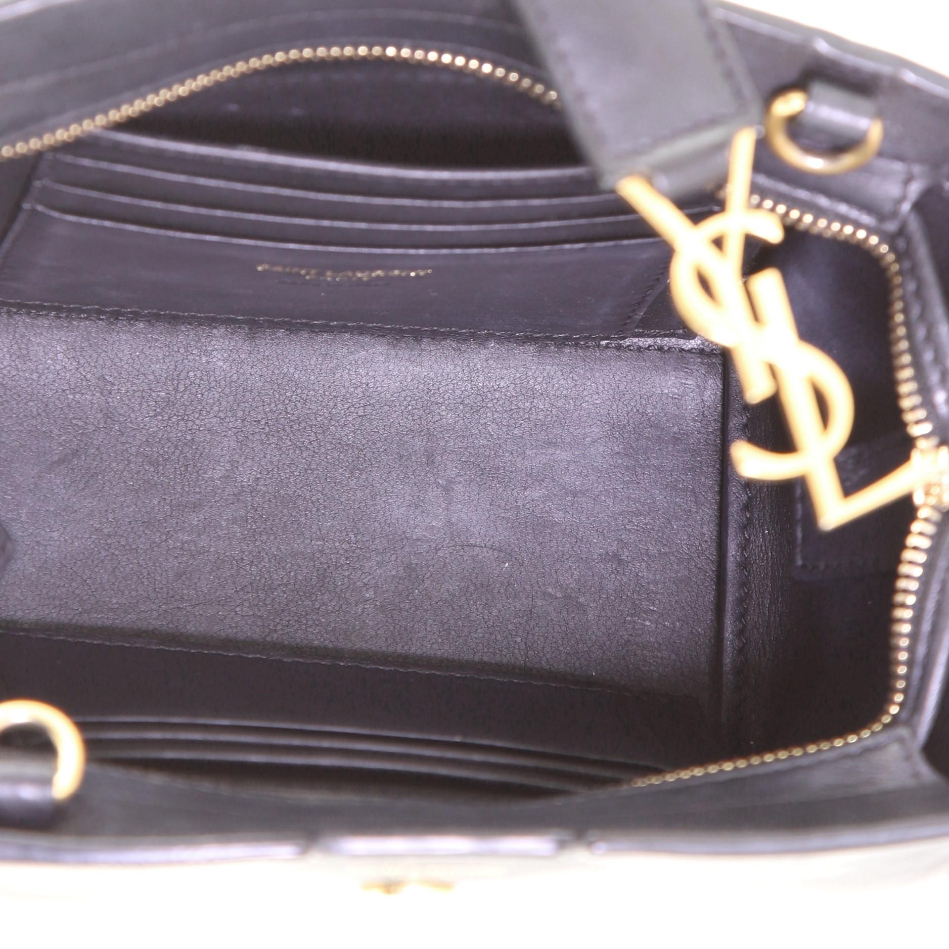 Saint Laurent Monogram Cabas Leather Toy In Good Condition In NY, NY