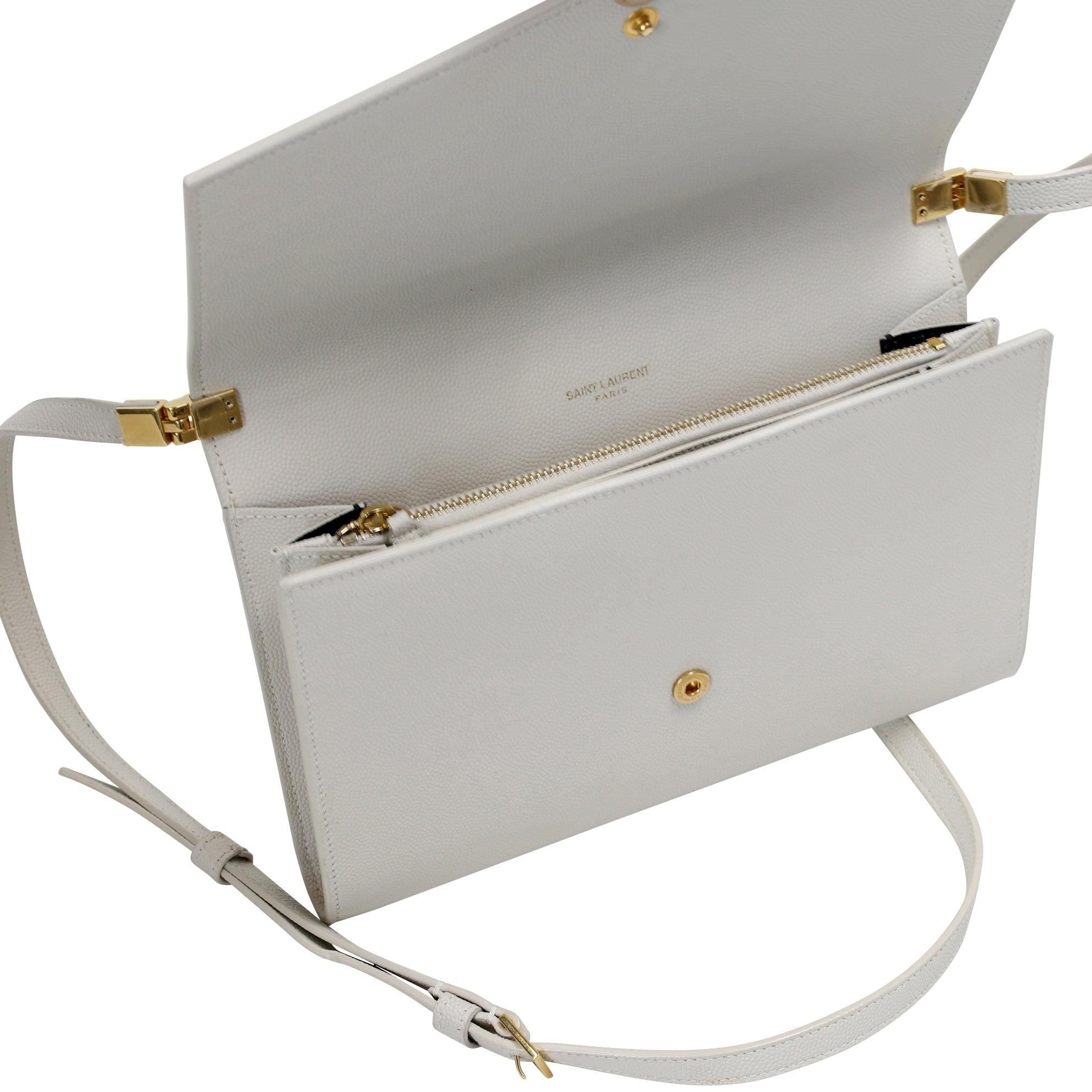 Saint Laurent Monogram Envelope Cream Crossbody Bags SL-B1103P-A002 4