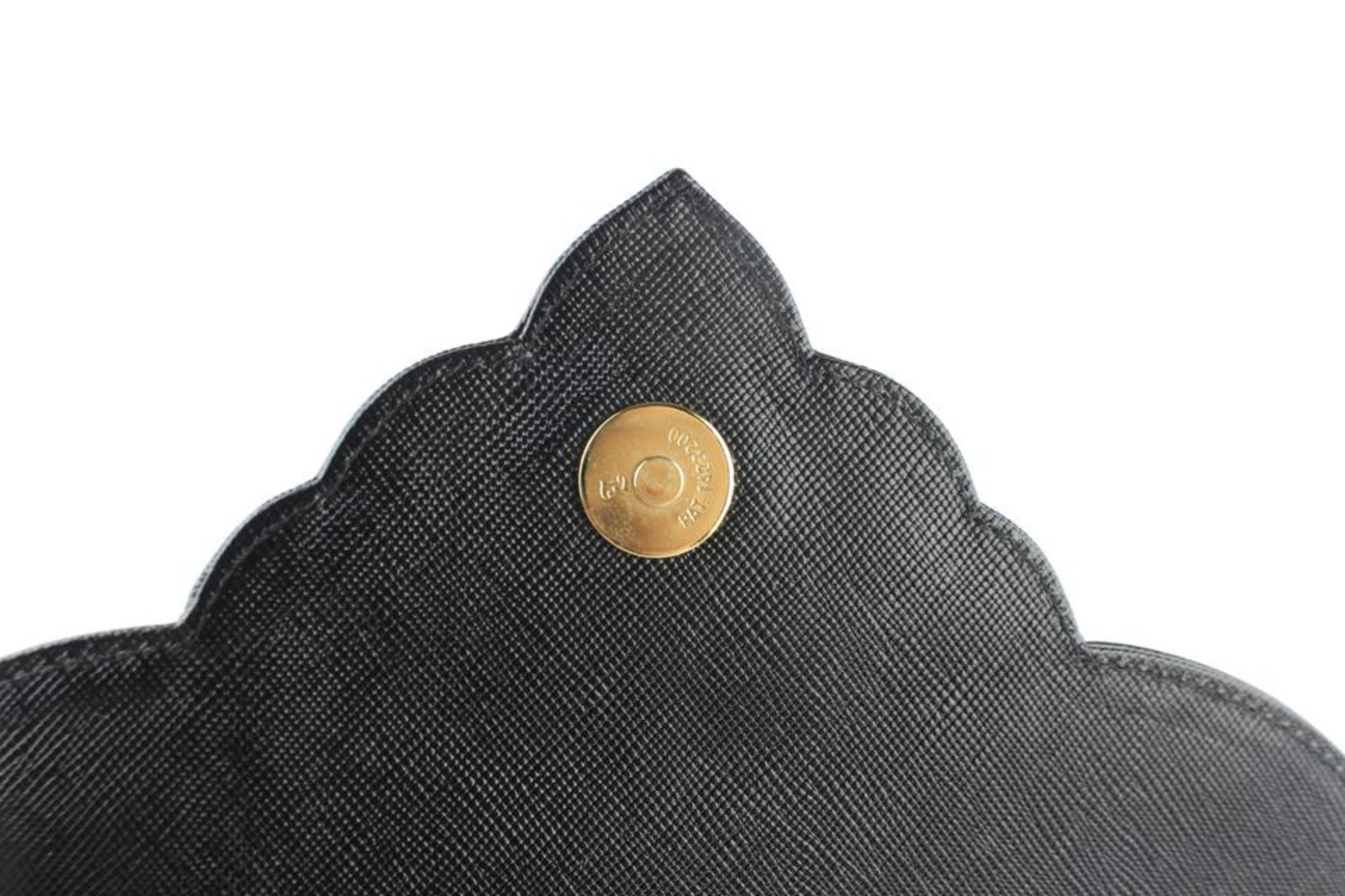 Saint Laurent Monogram Envelope Ysl Flap 14mz1812 Black Leather Clutch For Sale 8