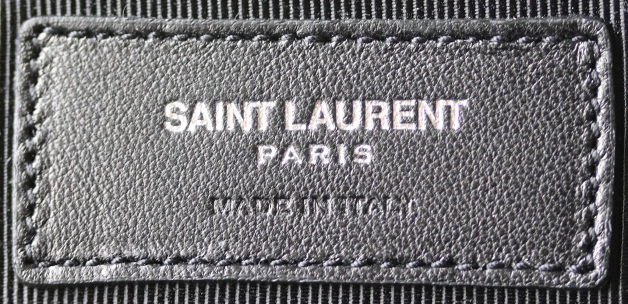 Saint Laurent Monogram Fringe Leather Clutch Bag In Excellent Condition In London, GB