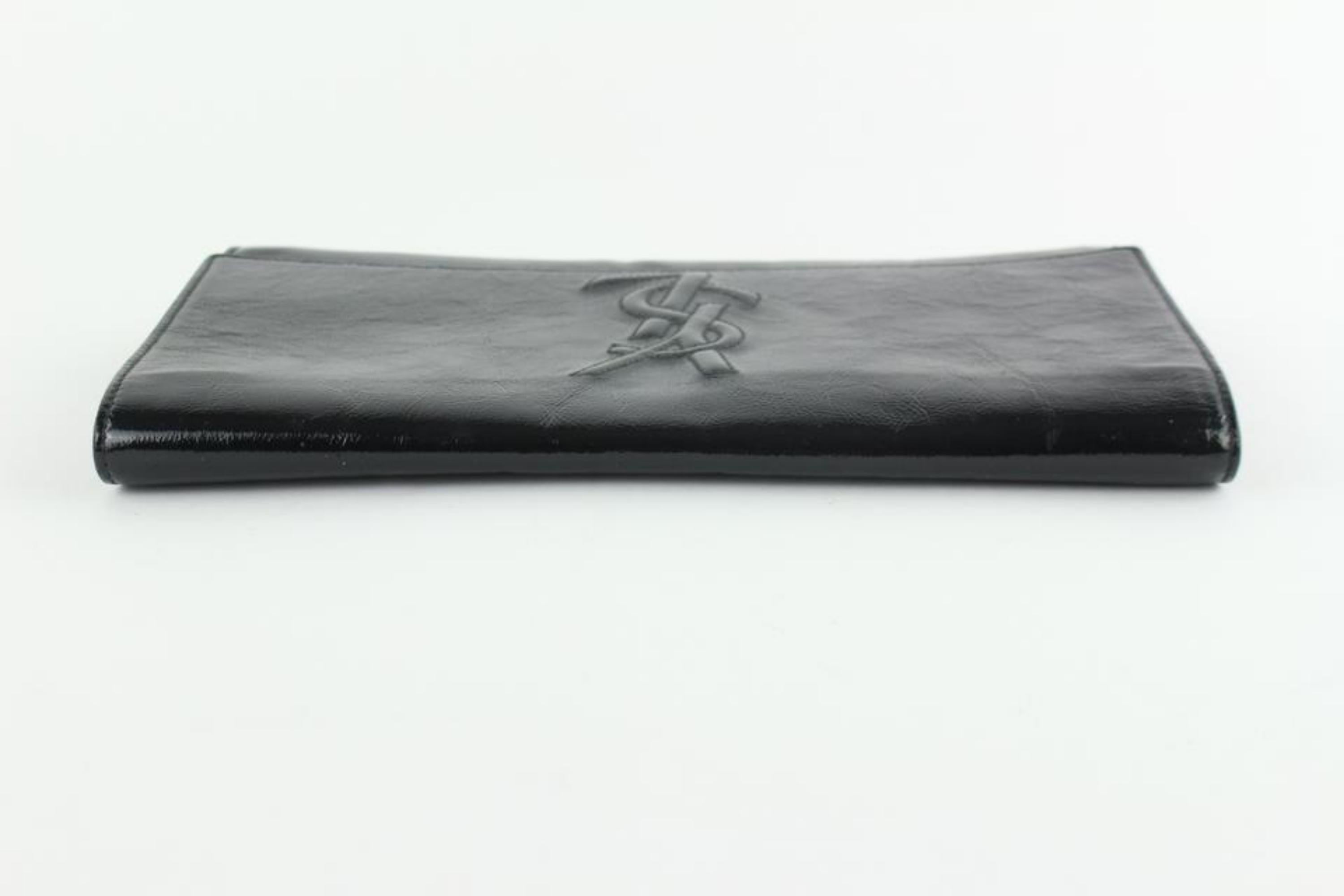 Saint Laurent Monogram Kate 8mz1029 Black Patent Leather Clutch For Sale 6