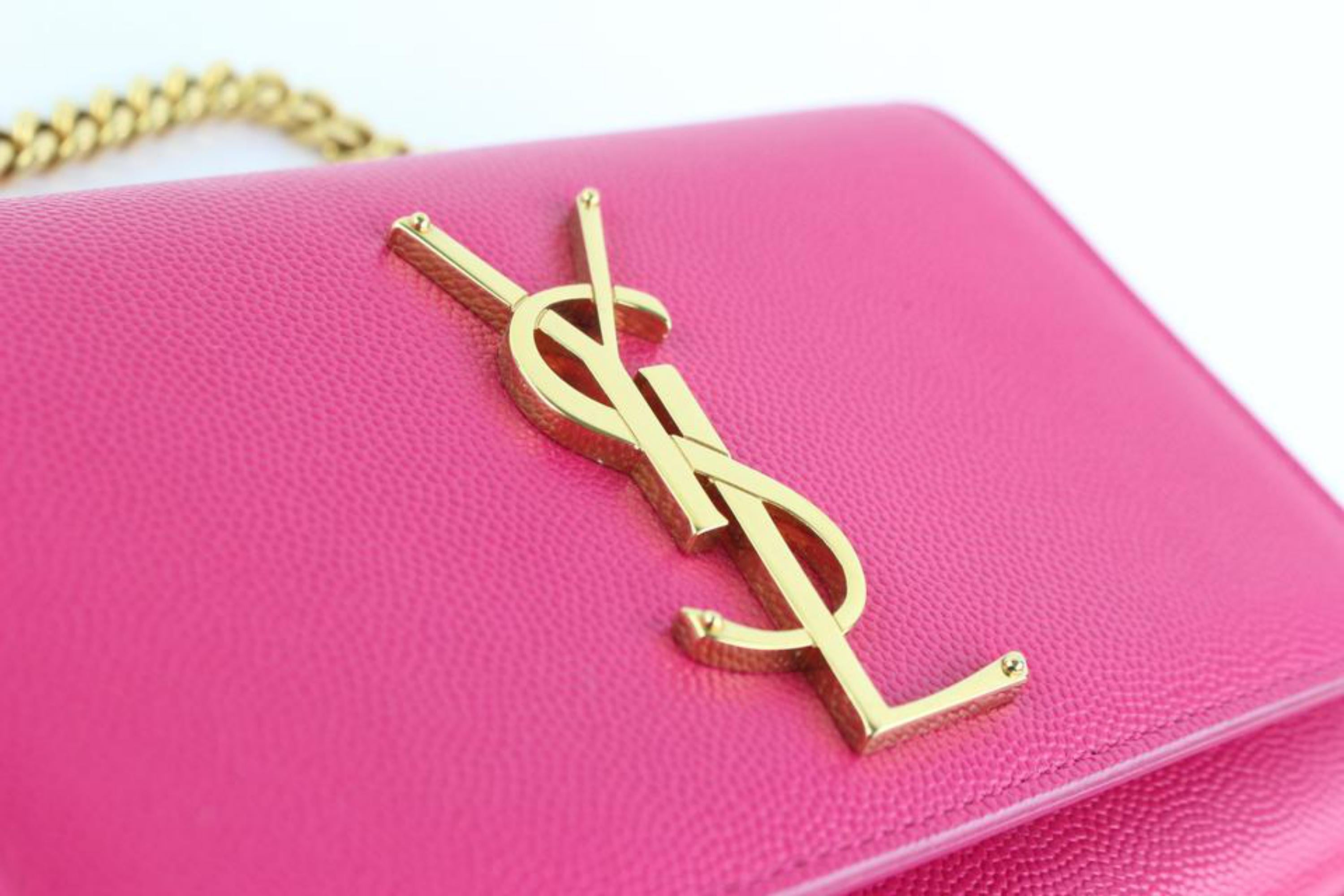 Saint Laurent Monogram Kate Fuchsia Small Chain Flap 10mz1106 Pink Cross BodyBag 6