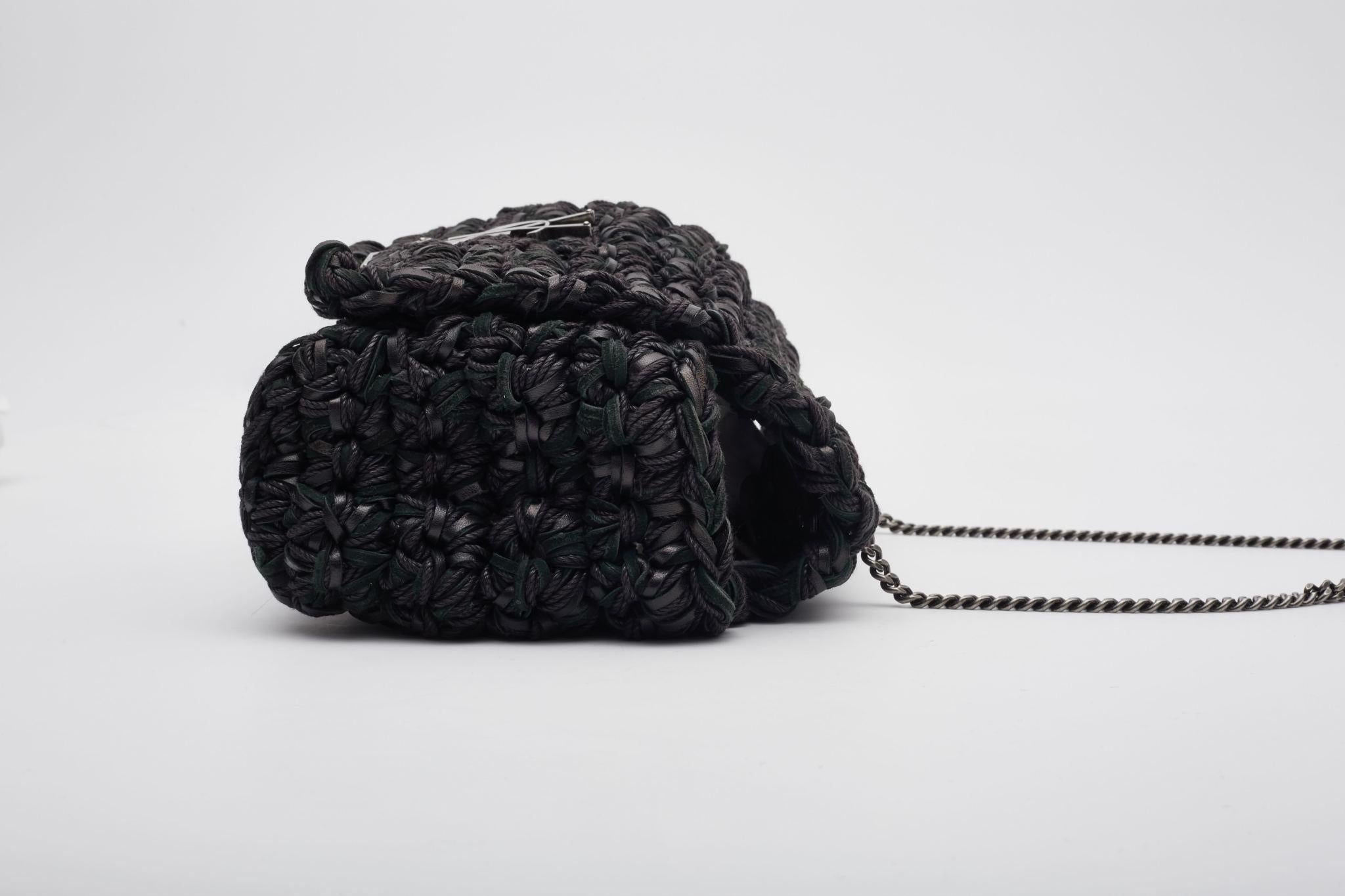 Saint Laurent Monogram Raffia Kate Shoulder Bag Medium For Sale 1