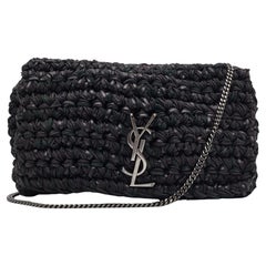 Saint Laurent Monogram Raffia Kate Shoulder Bag Medium