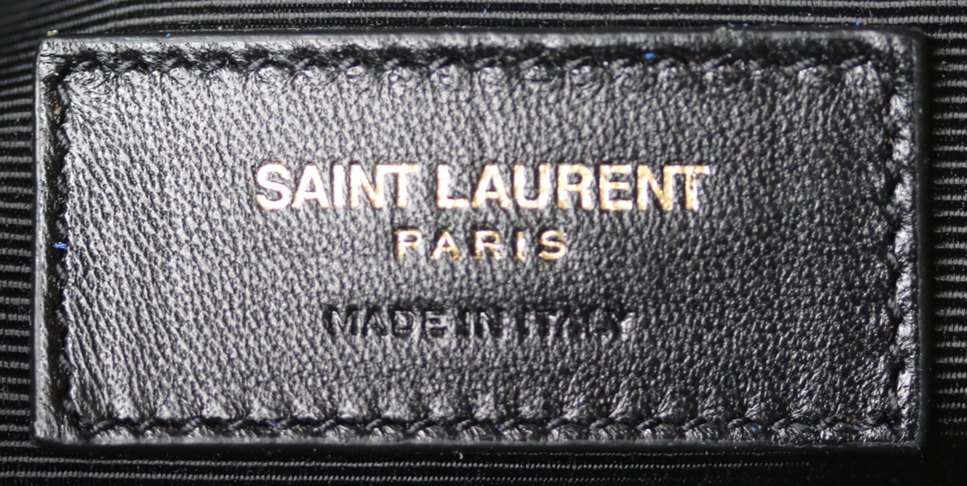 Women's Saint Laurent Monogram Suede Fringe Crossbody Bag 
