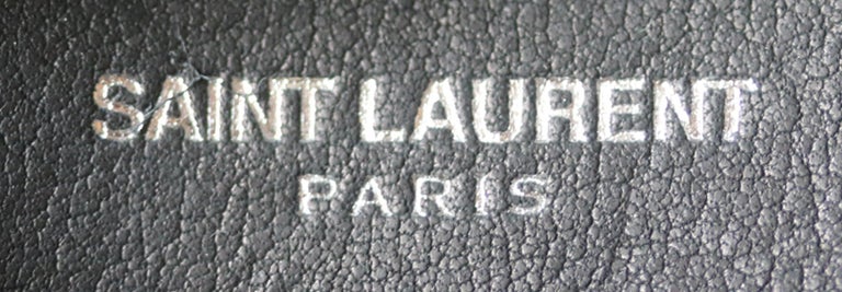 Saint Laurent Monogramme Bourse Mini Fringed Leather Bucket Bag at 1stDibs