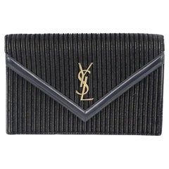 Saint Laurent Monogramme Medium Leather Trimmed Velvet Shoulder Bag