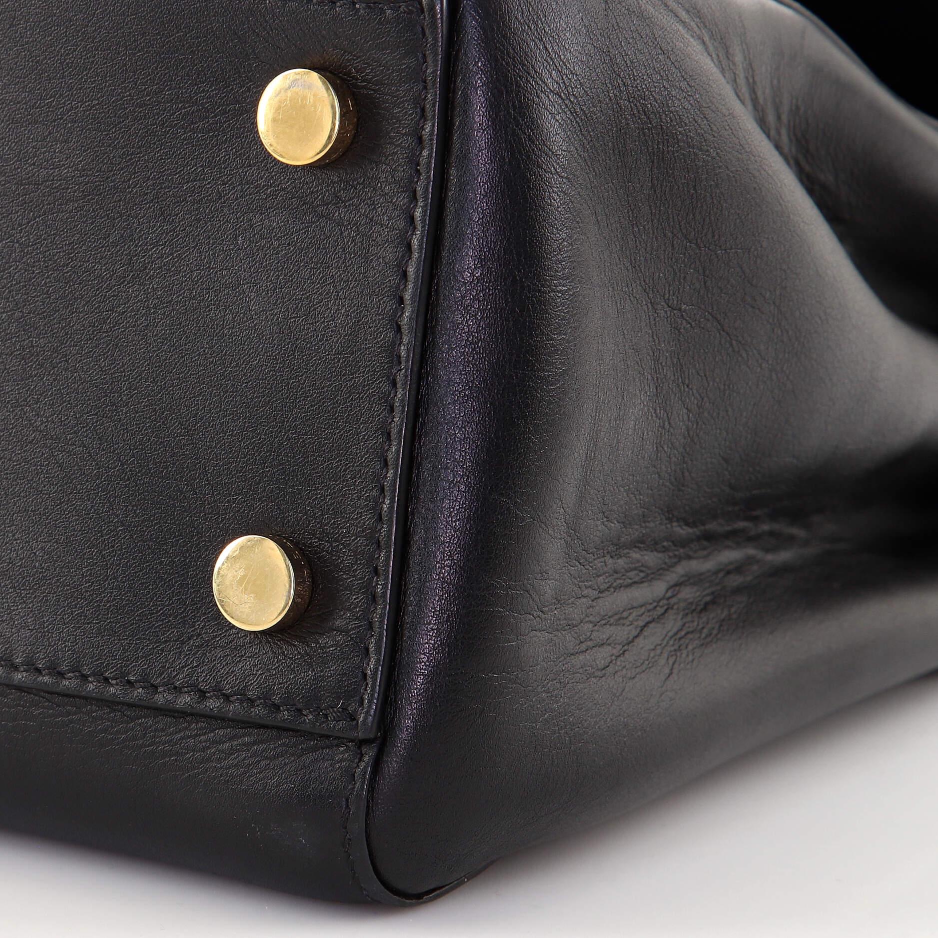 Saint Laurent Moujik Top Handle Bag Leather Medium 2
