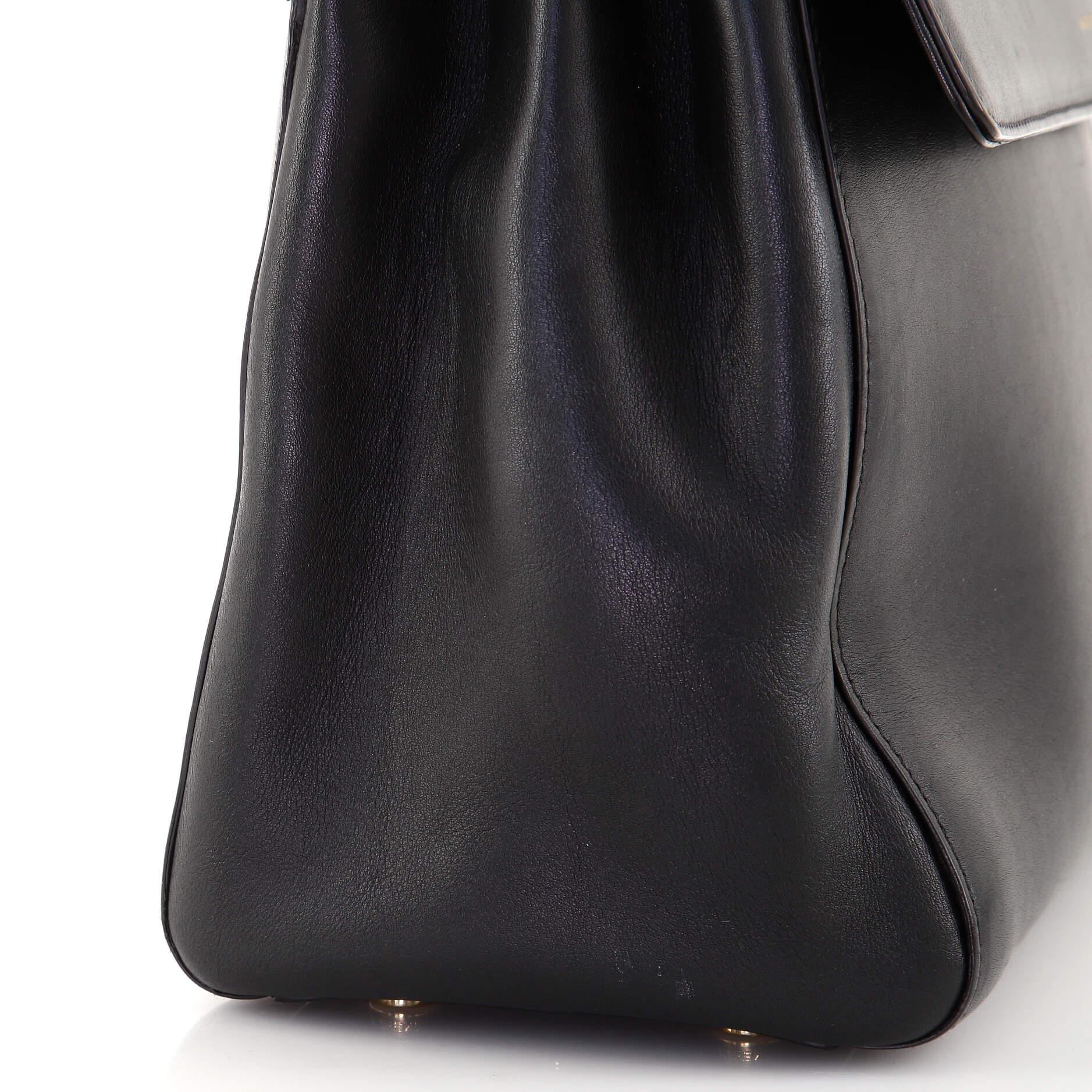 Saint Laurent Moujik Top Handle Bag Leather Medium 3