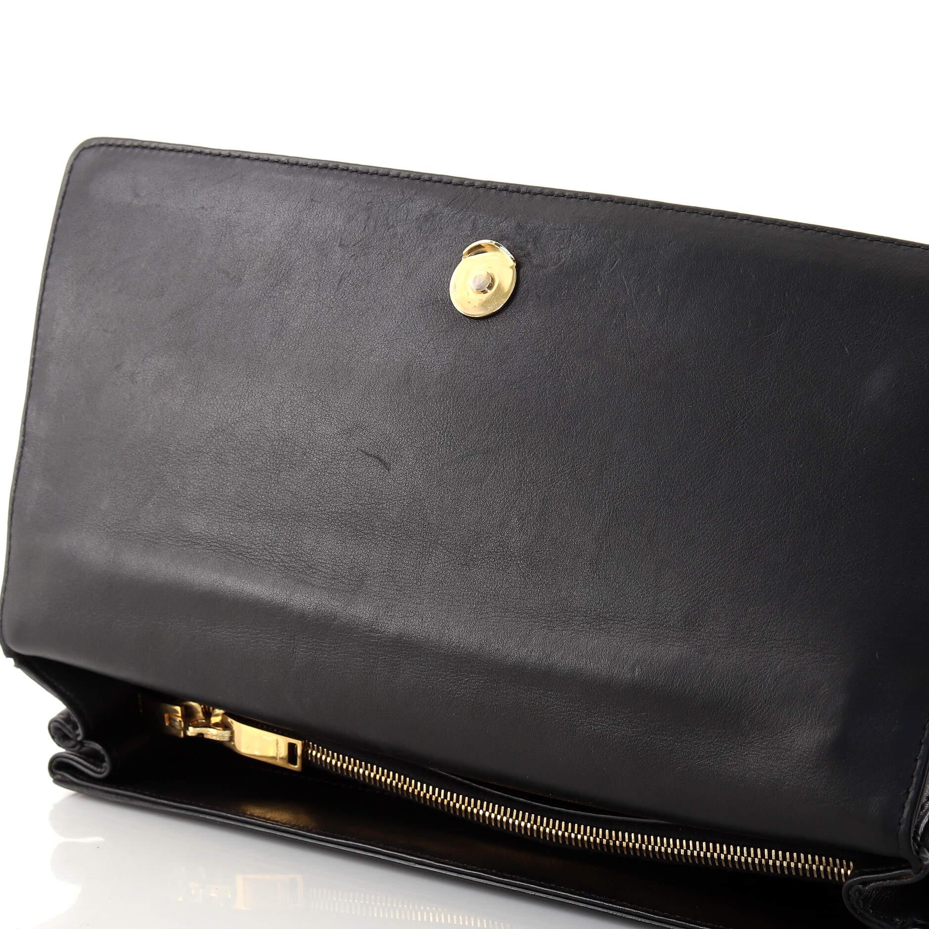 Saint Laurent Moujik Top Handle Bag Leather Medium 4
