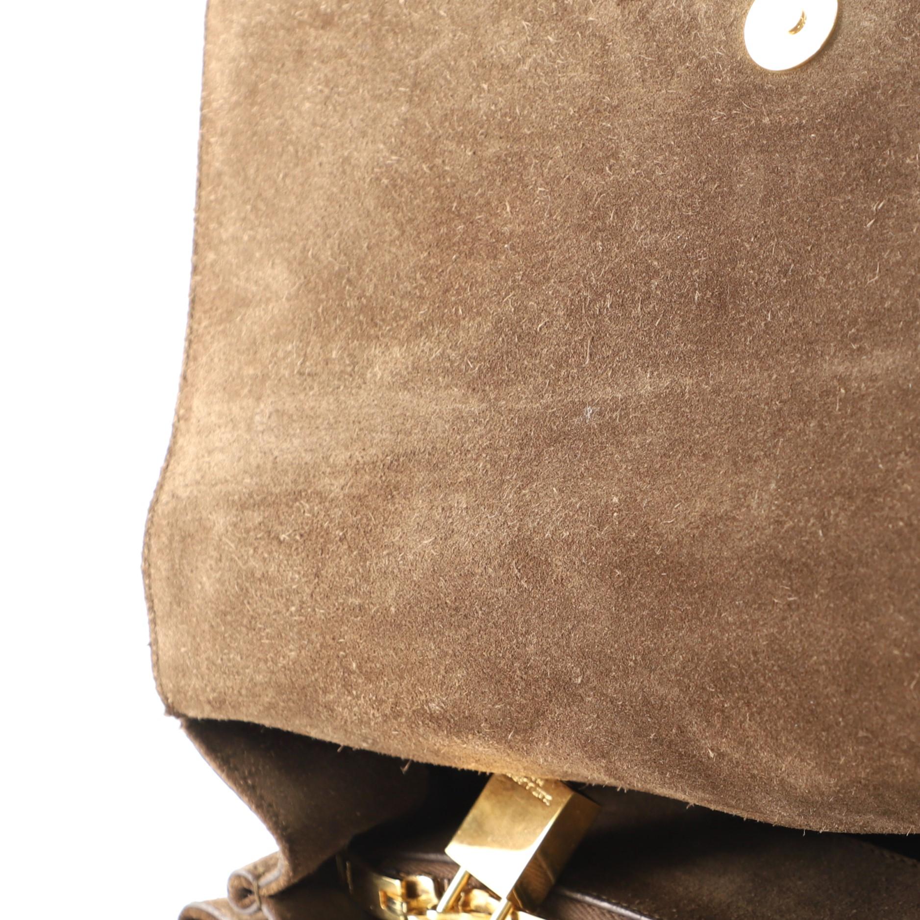 Saint Laurent Moujik Borsa a manico alto in pelle e pelle scamosciata Media 3