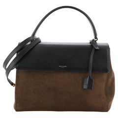 Saint Laurent Moujik Top Handle Bag Leather with Suede Medium