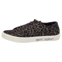 Saint Laurent Multicolor Canvas Malibu Sneakers Size 40