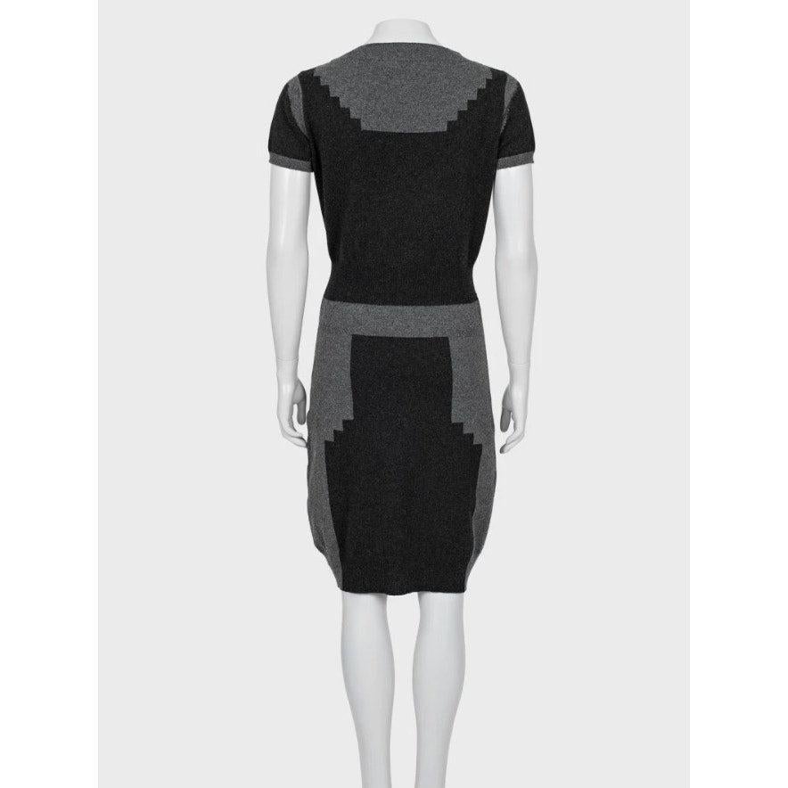 Black Saint Laurent Multicolor Cashmere Dress, Size M For Sale