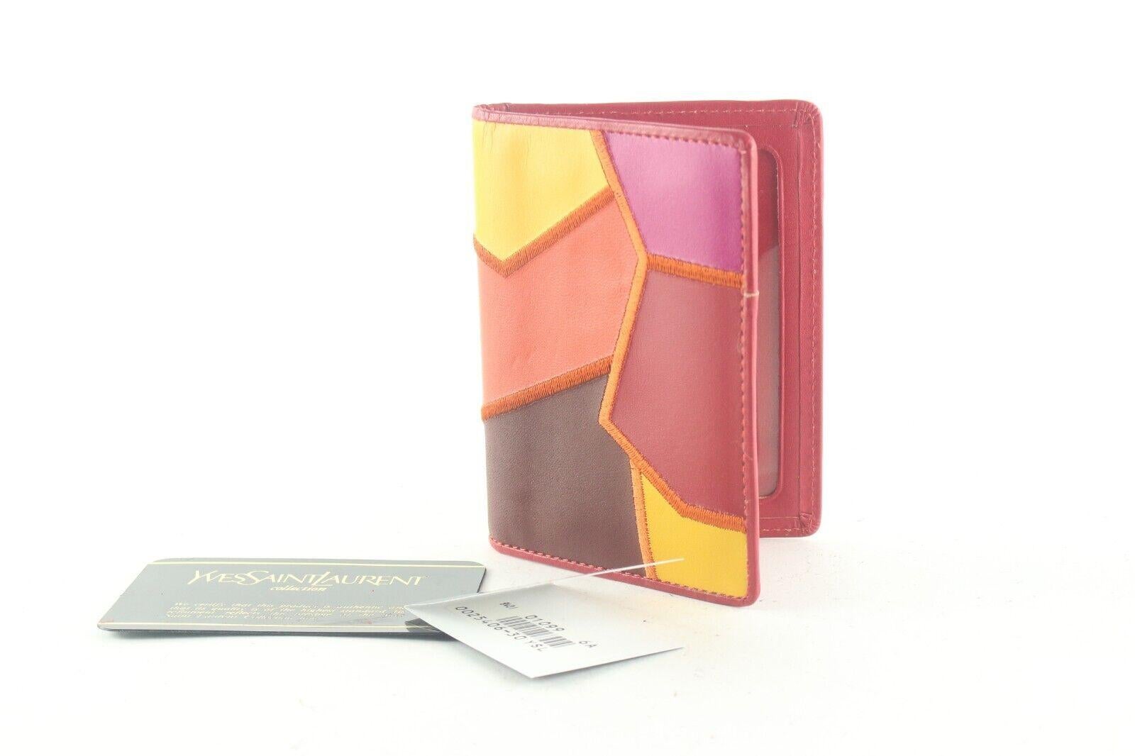 Saint Laurent Multicolor Leather Card Holder Wallet 1YSL83K For Sale 6