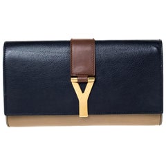 Saint Laurent Multicolor Leather Y-Ligne Clutch