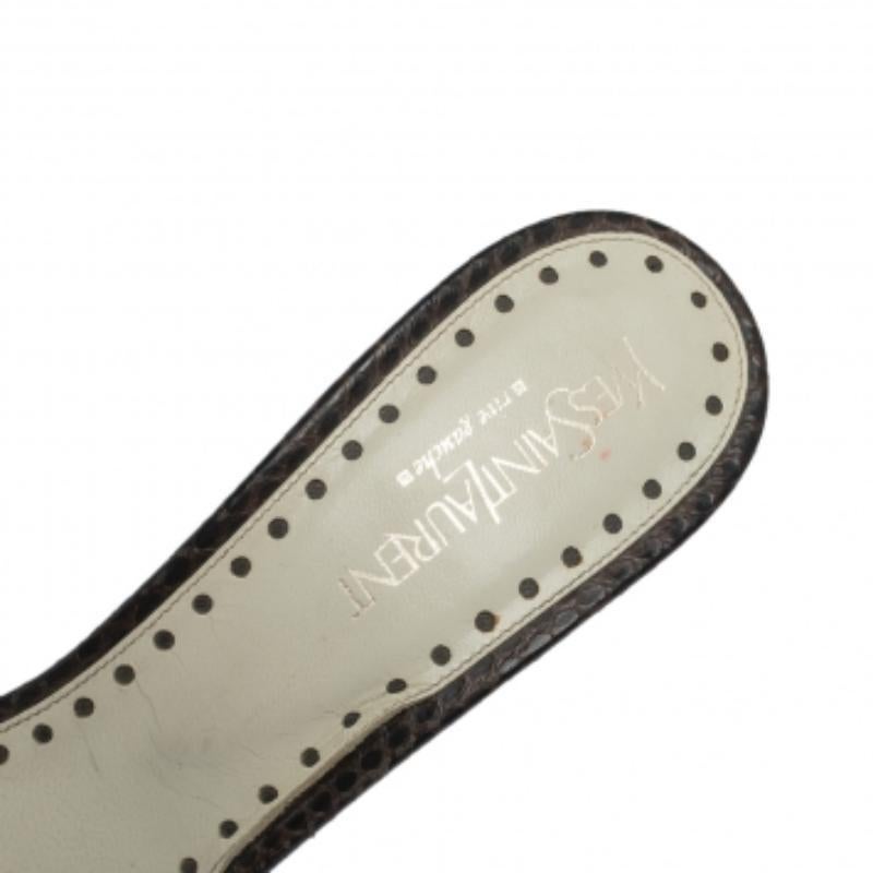 Saint Laurent - Sandales avec nœud en peau de serpent multicolore - Taille 40,5 en vente 1