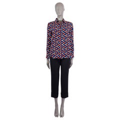 SAINT LAURENT multicoloured silk 2016 POLKA DOT CREPE Button-Up Shirt 40 M