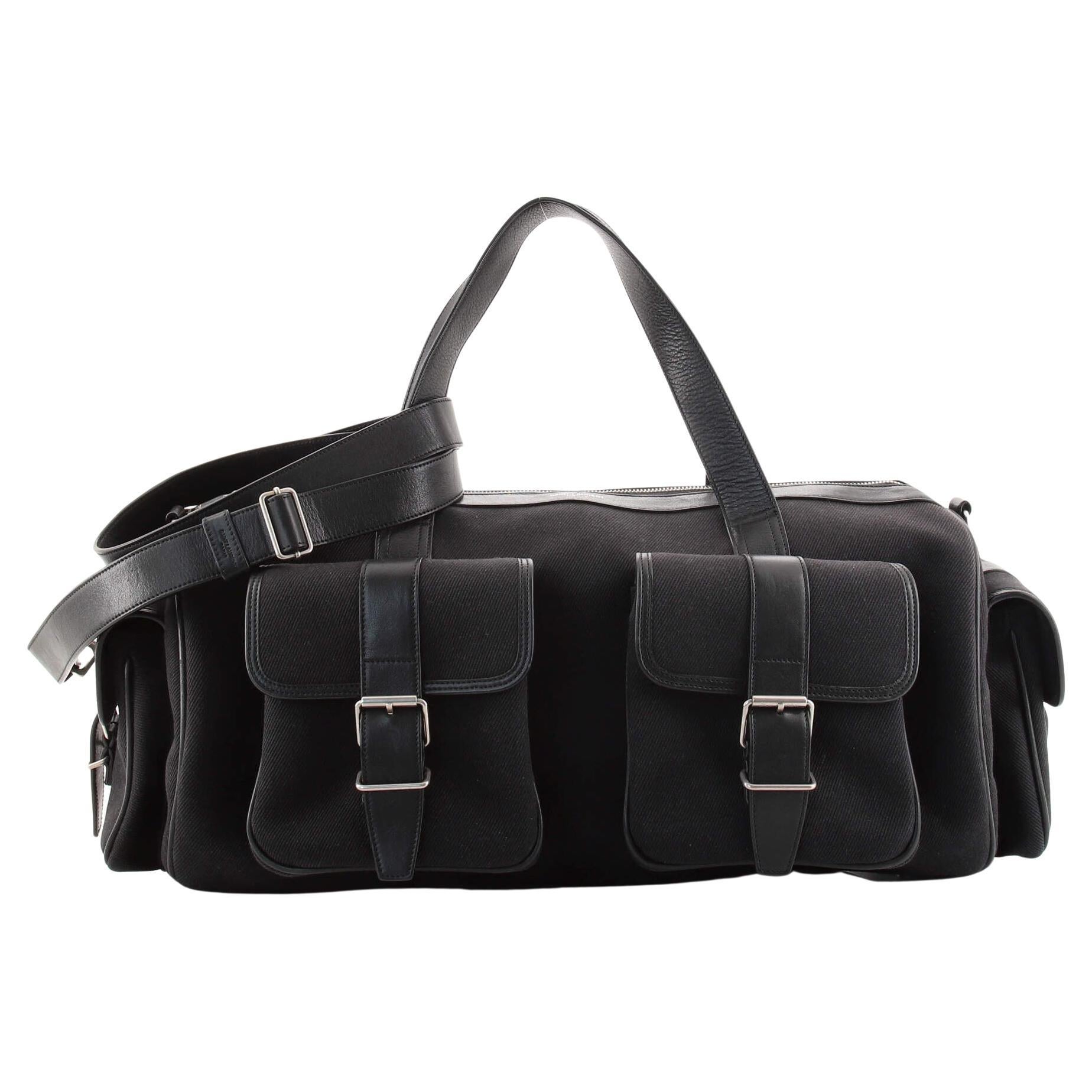 Saint Laurent Classic Duffle Bag Leather with Suede 12 at 1stDibs