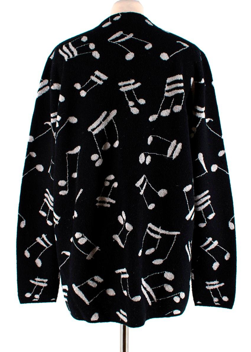music note cardigan