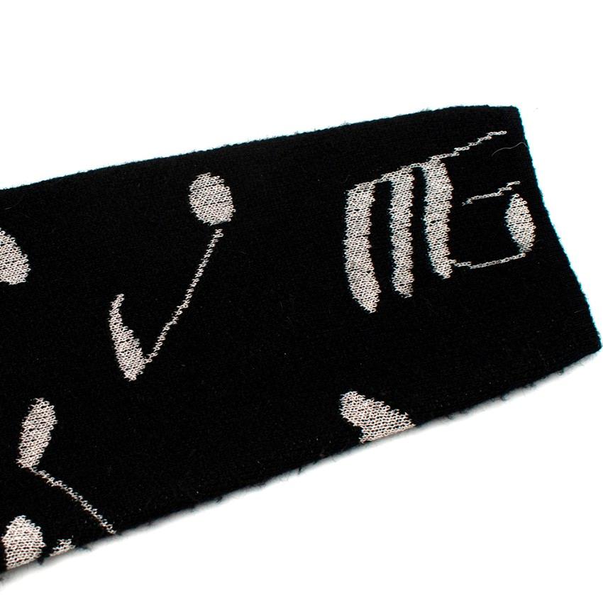Saint Laurent Music Note Black Mohair Blend Cardigan M For Sale 1