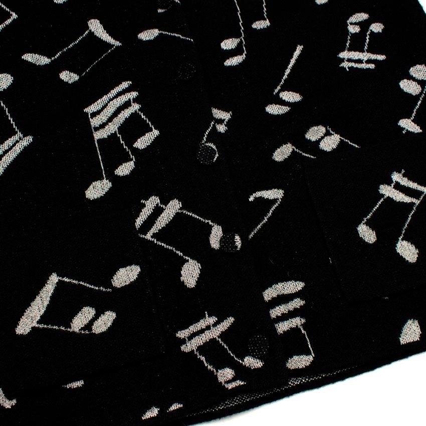 Saint Laurent Music Note Black Mohair Blend Cardigan M For Sale 3
