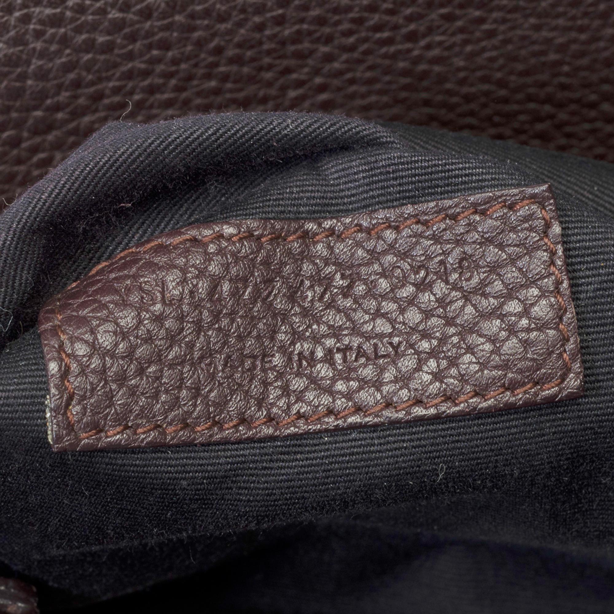 Saint Laurent Nano Sac de Jour handbag strap in burgundy grained leather, SHW For Sale 3