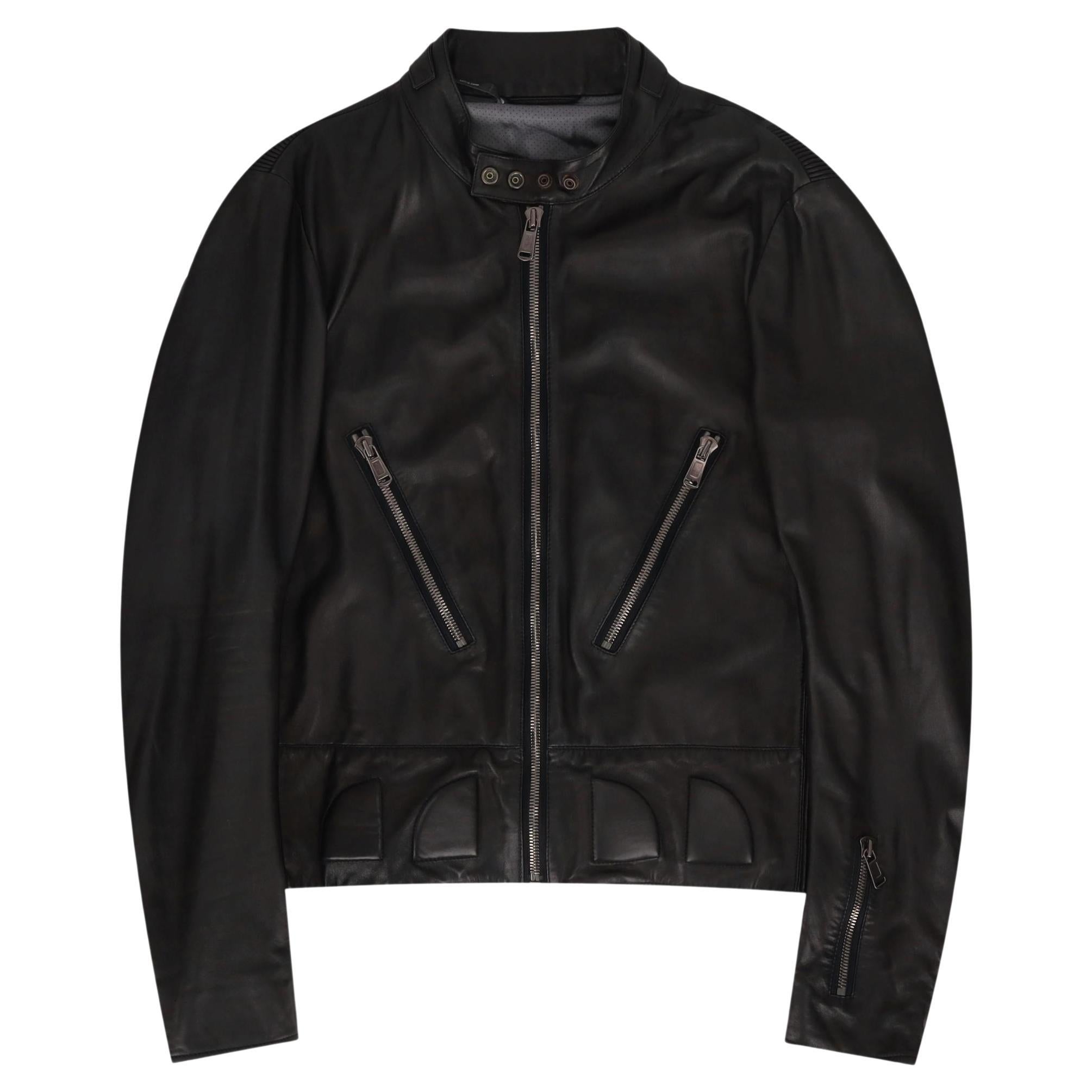 Saint Laurent Nappa Leather Biker Jacket For Sale